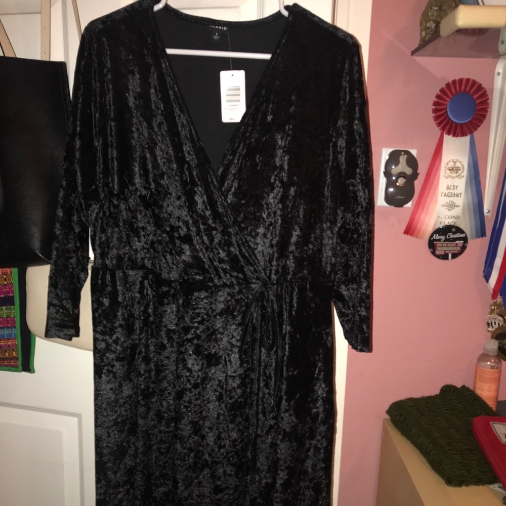 Torrid Velvet Wrap Dress